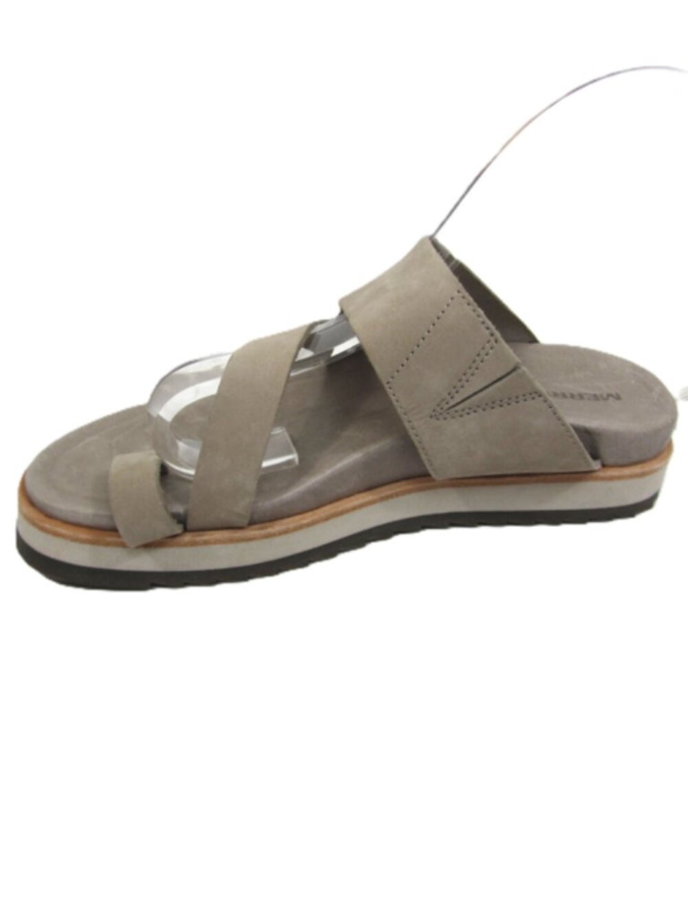 Merrell Womens Sz 5 NEW Moon Sandals Toe Ring Leather Beige Tan Taupe Platform - Picture 3 of 10